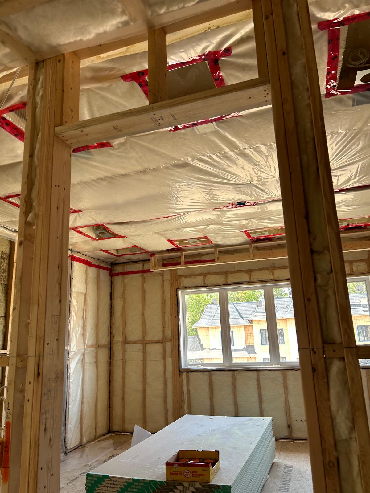 Multi-family insulation project by Great North Drywall & Interiors